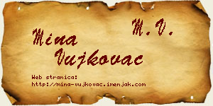 Mina Vujkovac vizit kartica